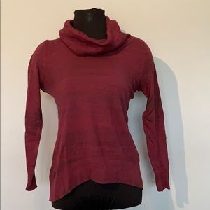 Athleta Cowl Neck Cotton/Wool Top - Small